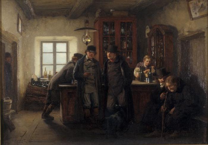 HOFFMANN, Hans Farmers in a Barrelhouse Germany oil painting art
